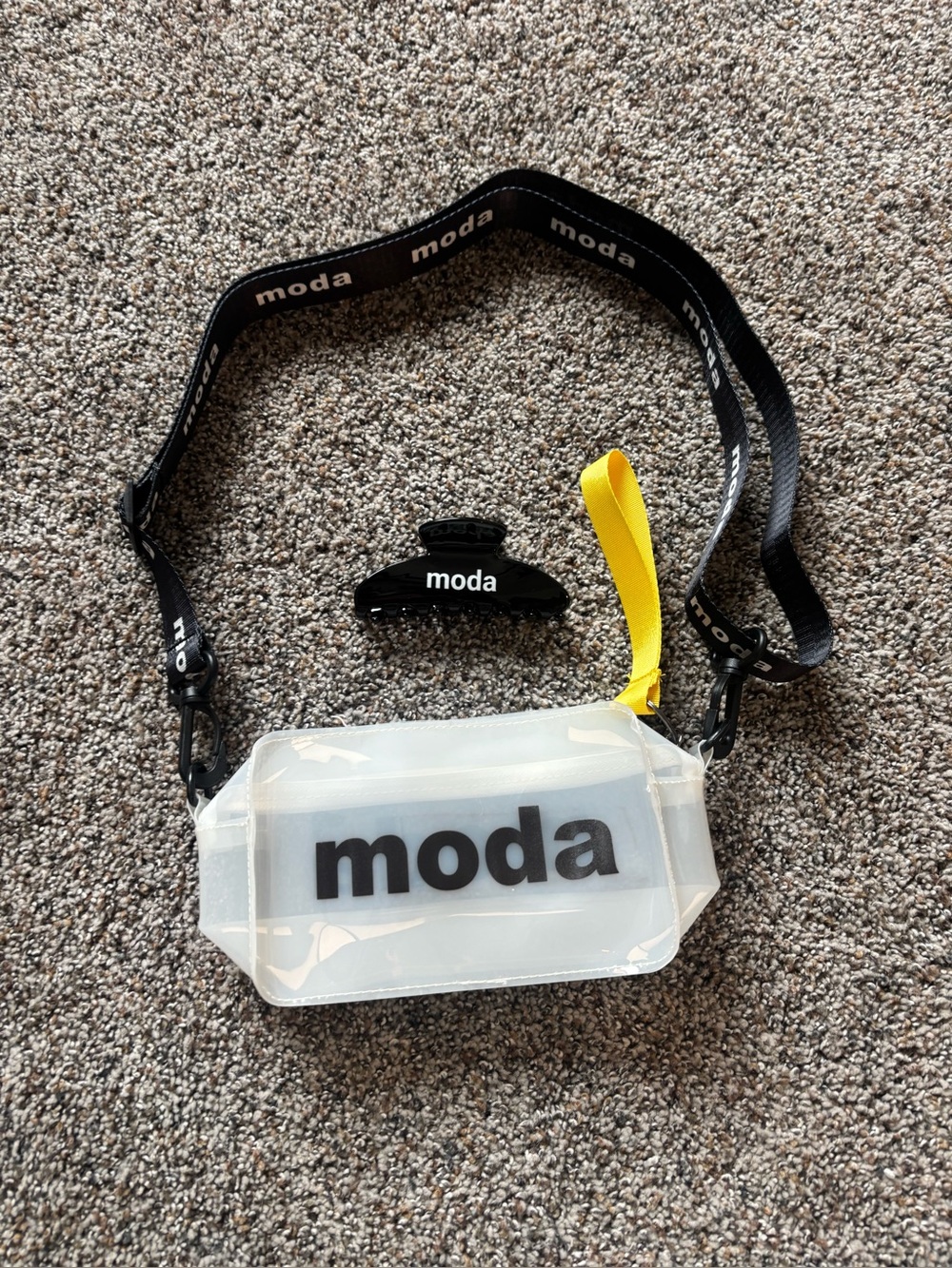 MODA Frosted Jelly Crossbody Bag & Hair Claw Clip Set